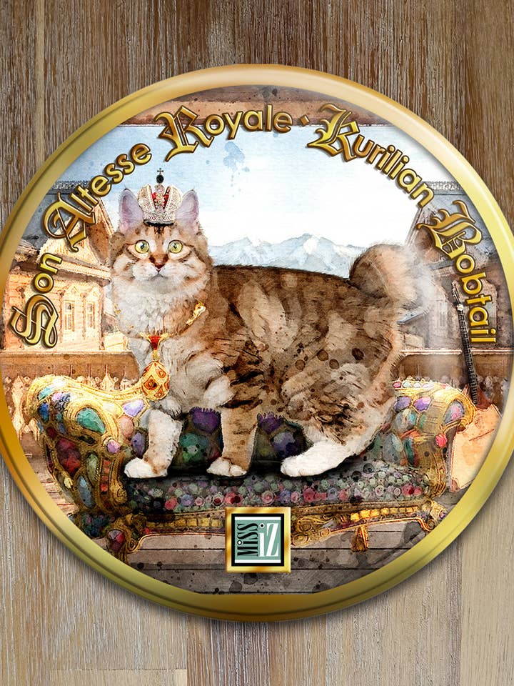 Espelho de bolso > Gato: KURILIAN BOBTAIL por atacado de Miss Iz