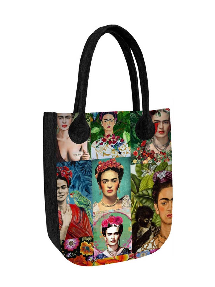 Modern Frida Bertoni City Anthracite Felt Shopper Bag for wholesale by IngrossoBertoni by INCI Srl