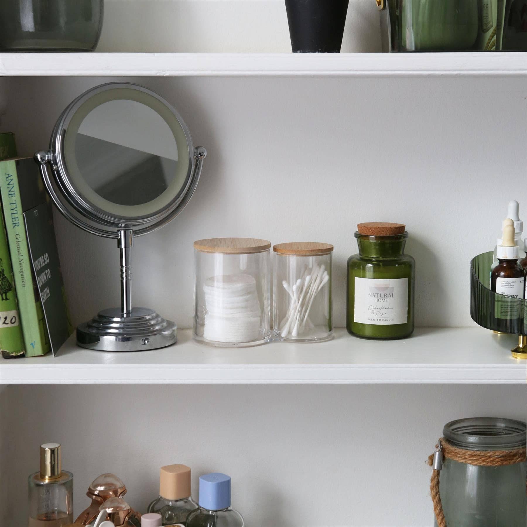 Rinkit Ltd - Wholesale Canister - Twin Bathroom Canister with Bamboo Lid - By Harbour Housewares3