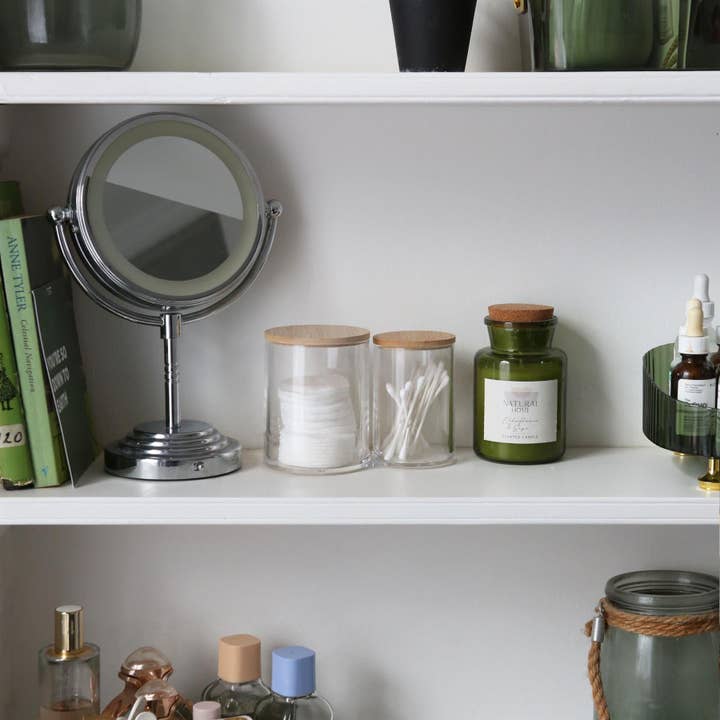 Rinkit Ltd - Wholesale Canister - Twin Bathroom Canister with Bamboo Lid - By Harbour Housewares3