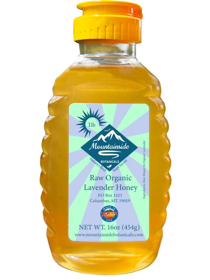 1 lb Raw Organic Lavender Honey for wholesale by Mountainside Botanicals