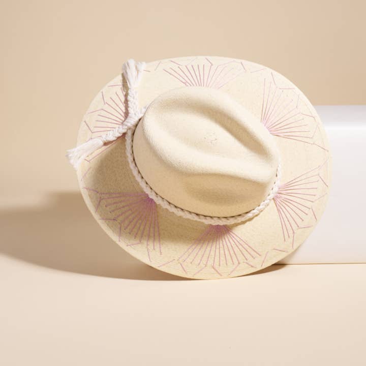 Hand-Stitched Fine Palm Hat - Lavender for wholesale by COCOMAR