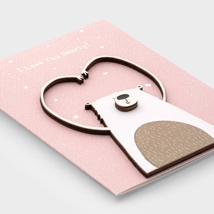 Carte d'amour en bois 3D – Carte de vœux romantique faite à la main pour la vente par PESKOVOI