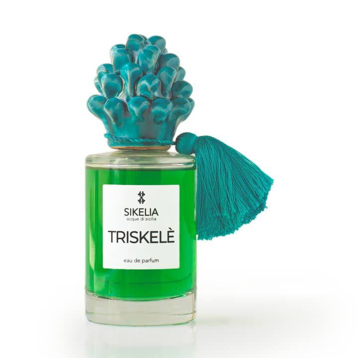 Triskelè profumo persona 100 ml con tappo in ceramica per la vendita all'ingrosso da parte di Sikelia Parfums