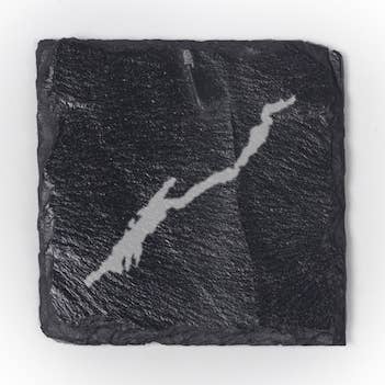Sous-verres en ardoise Lake George pour la vente par Lone Tree Trading Company