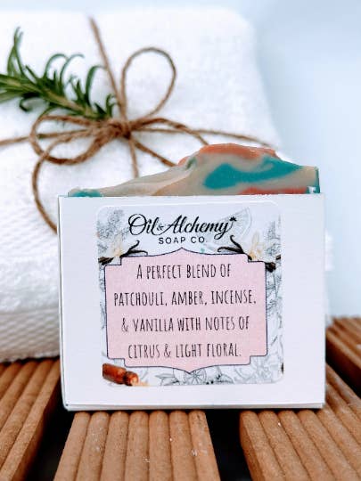 Dragon's Blood Artisan Cold Process Soap/ Palm Oil-Free/ Veg for wholesale by Oil & Alchemy Soap Co.