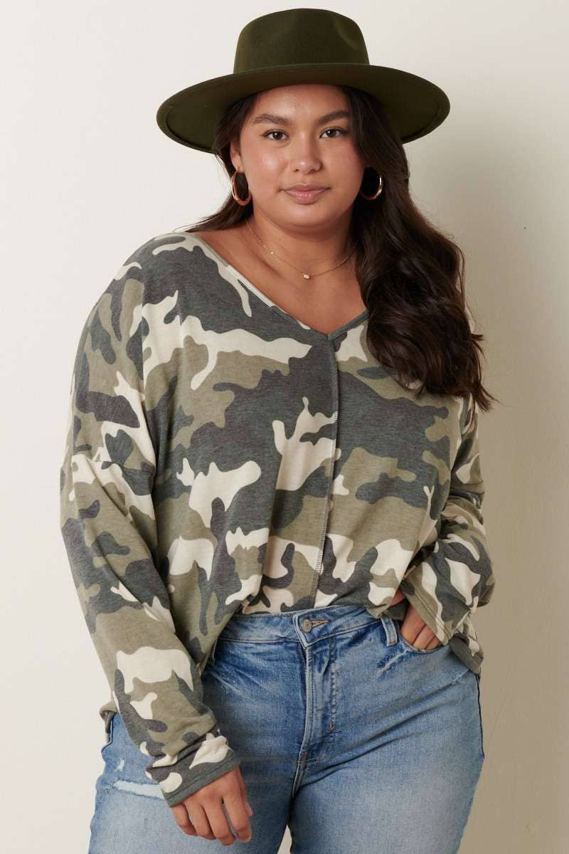 mittoshop – wholesale Stickad topp - Dam – PLUS CAMO V-RINGAD STICKAD TOPP6