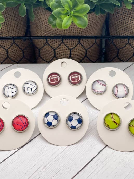 Sports Studs for wholesale by Adorning Designs