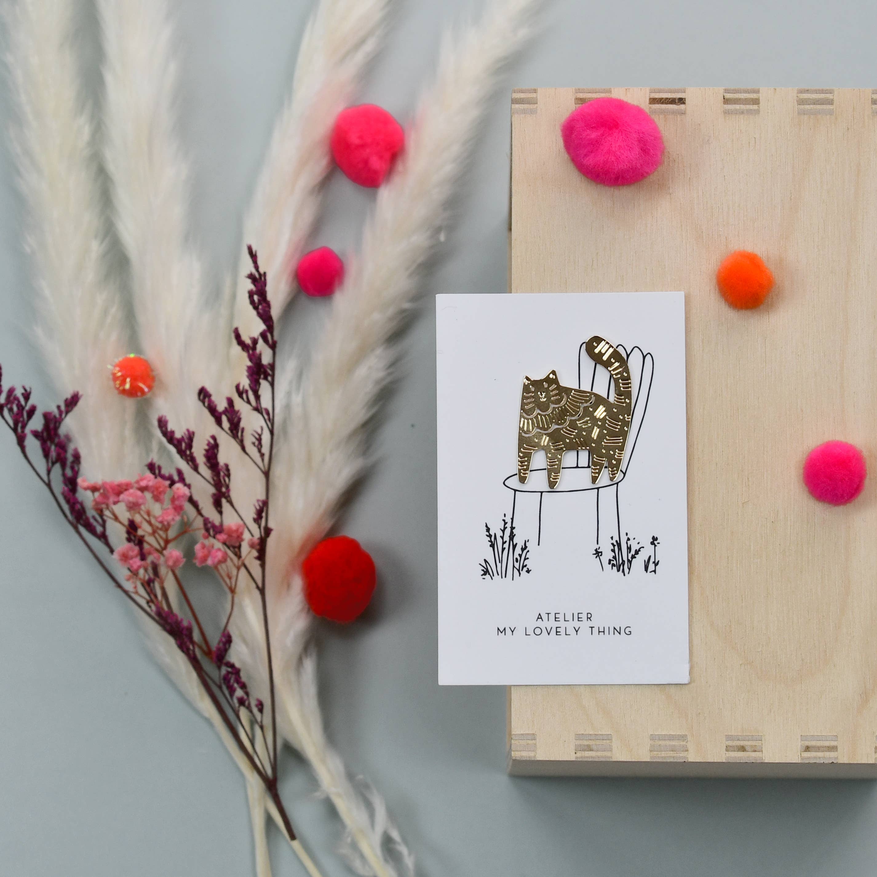 MY LOVELY THING - Vente Épinglettes/boutons - Épinglette Lovely Cat en laiton3