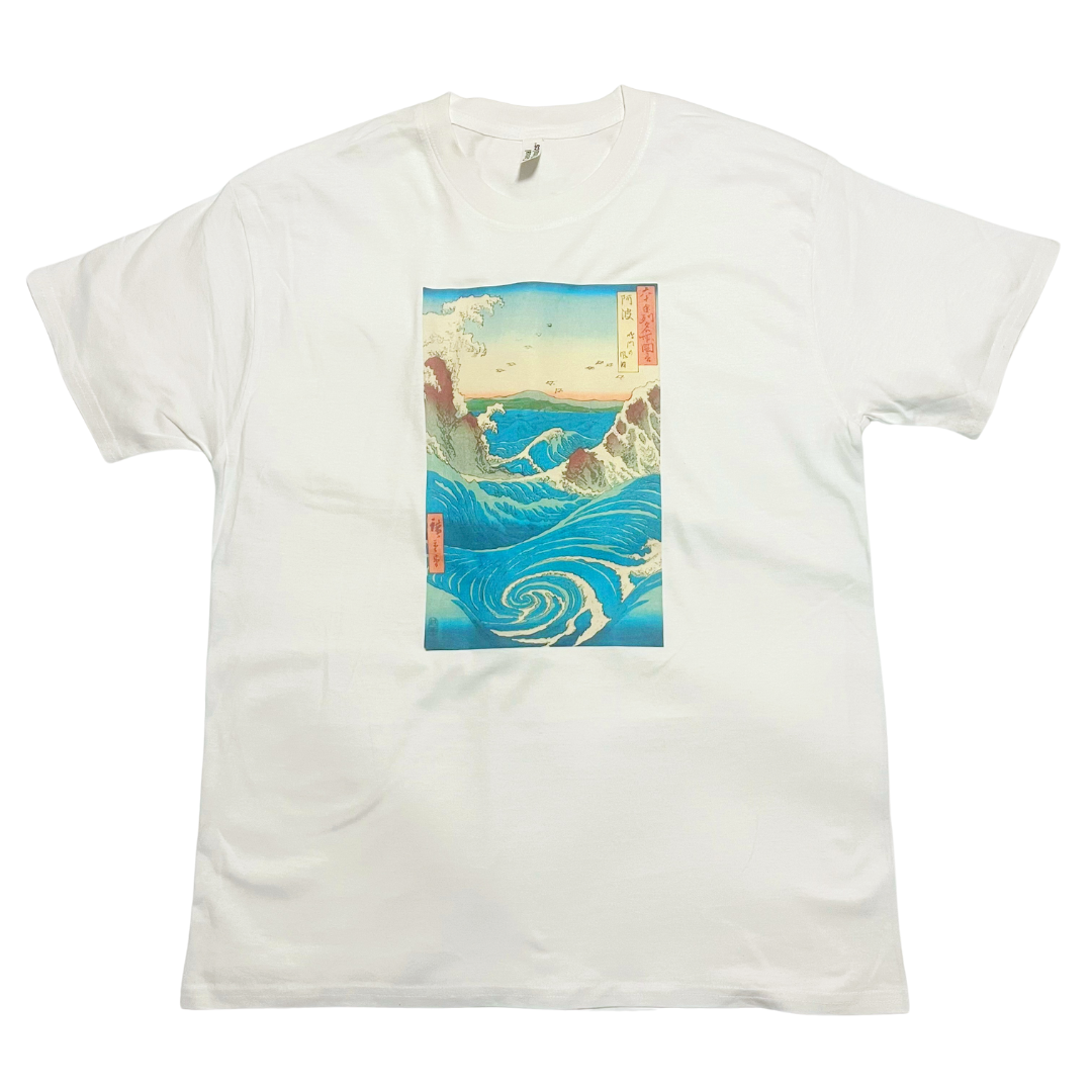 ZZZEBRAAA LIMITED – wholesale Screen printed t-shirt – unisex – Utagawa Hiroshige T-Shirt Awa Province: Naruto Whirlpools0