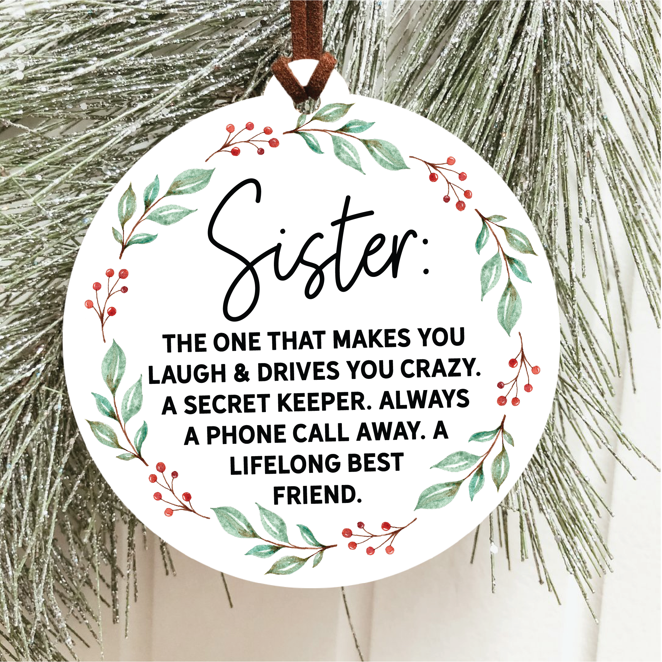 Knotty Design Co. - Wholesale Ornament - Sister Christmas Ornament1