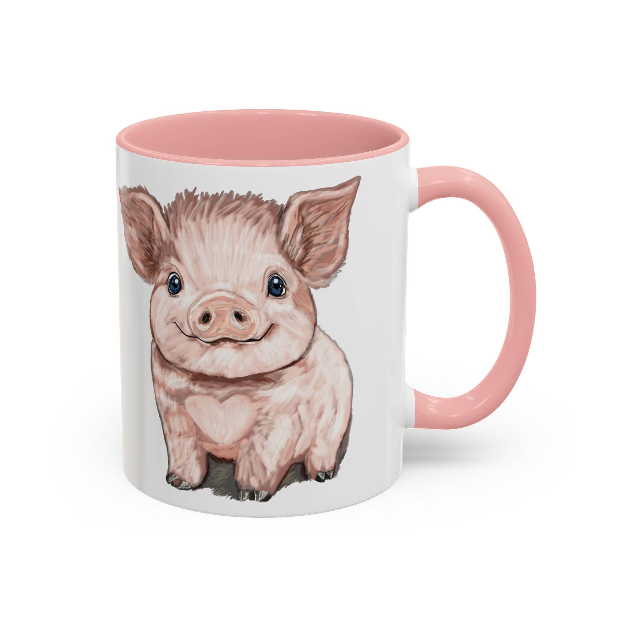 Blue Cava - Wholesale Coffee Mug - Adorable Piglet Two Tone Ceramic Mug - 11 oz & 15 oz2