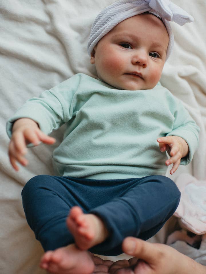 Camiseta lisa para bebé con estampado evolutivo de manga larga para venta al por mayor de Pop'Kidz