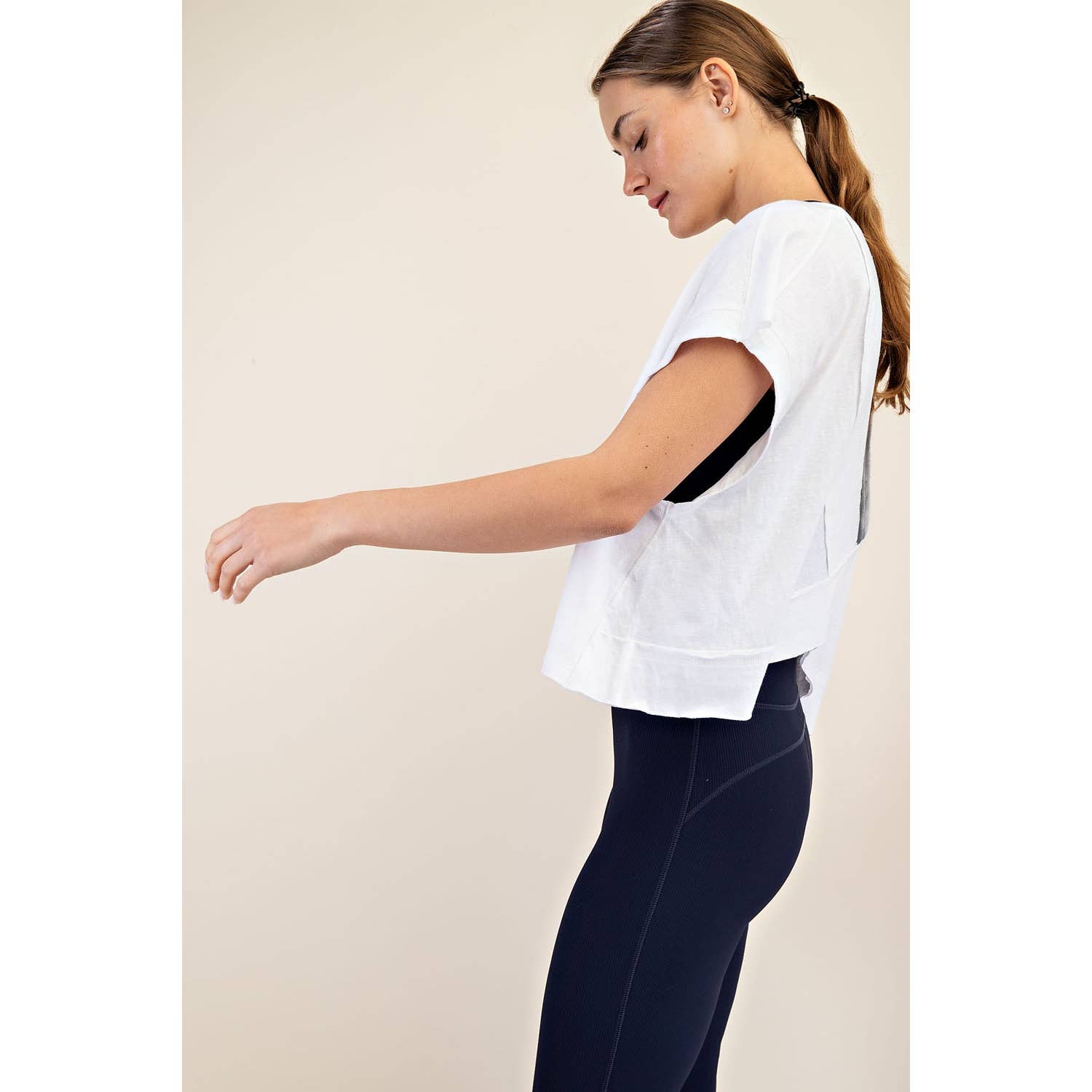 Rae Mode - Wholesale Shirt - Women's - COTTON SLUB OPEN BACK TOP23