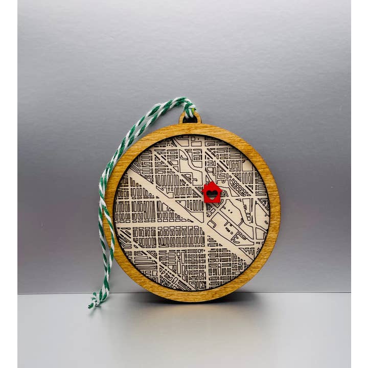 BoldLifeDesign - Wholesale Ornament - ANY Custom City Map Ornament - Street Grid Map Ornament3