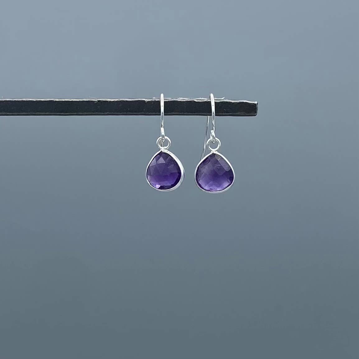 Something Silver - Wholesale Dangle Earrings - Faceted Triangle Stone Earrings2