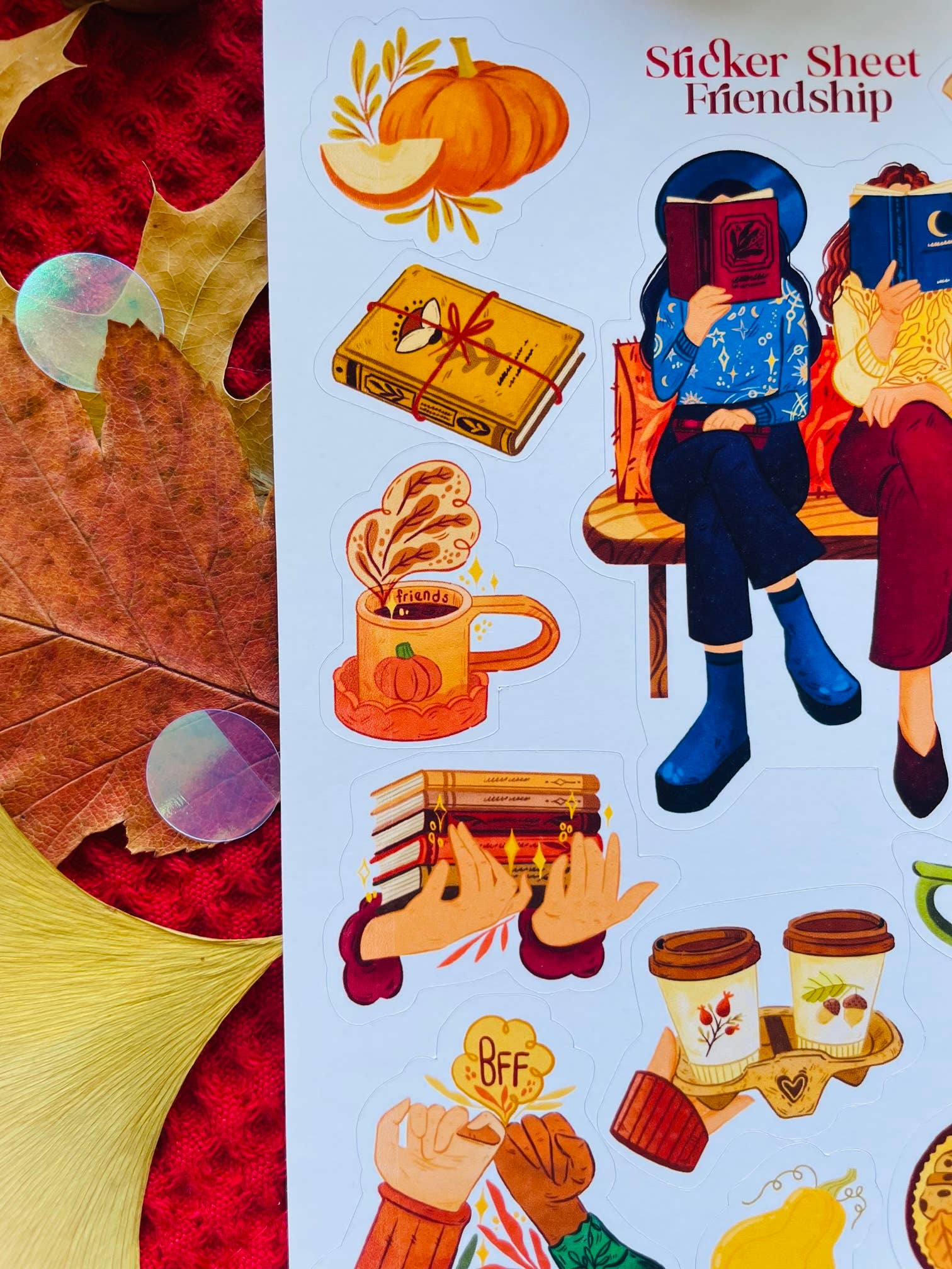 Split Moon Studios - Wholesale Sticker - Friendship Sticker Sheet Decorative Sticker1