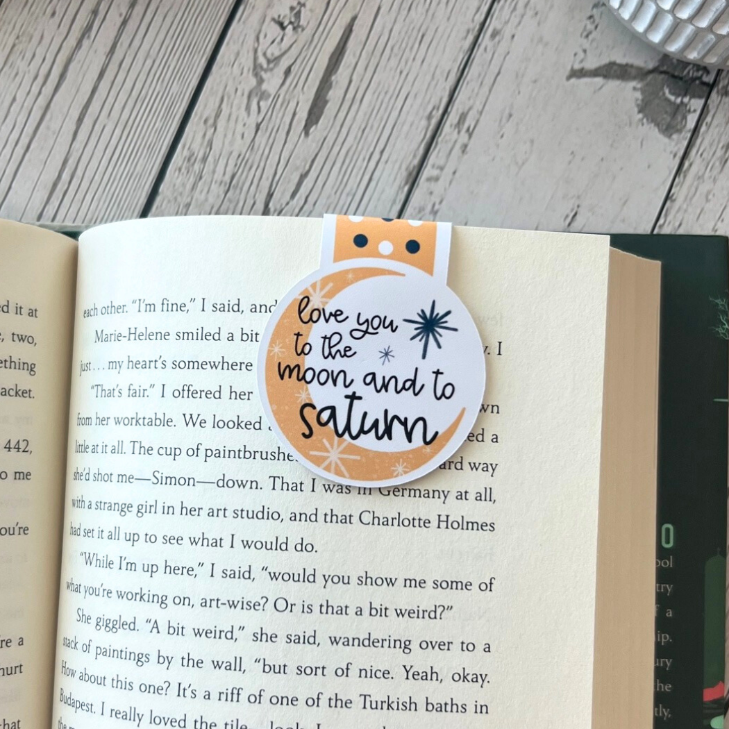 Mav & Molly Designs - Wholesale Bookmark - Love You To The Moon Magnetic Bookmark1