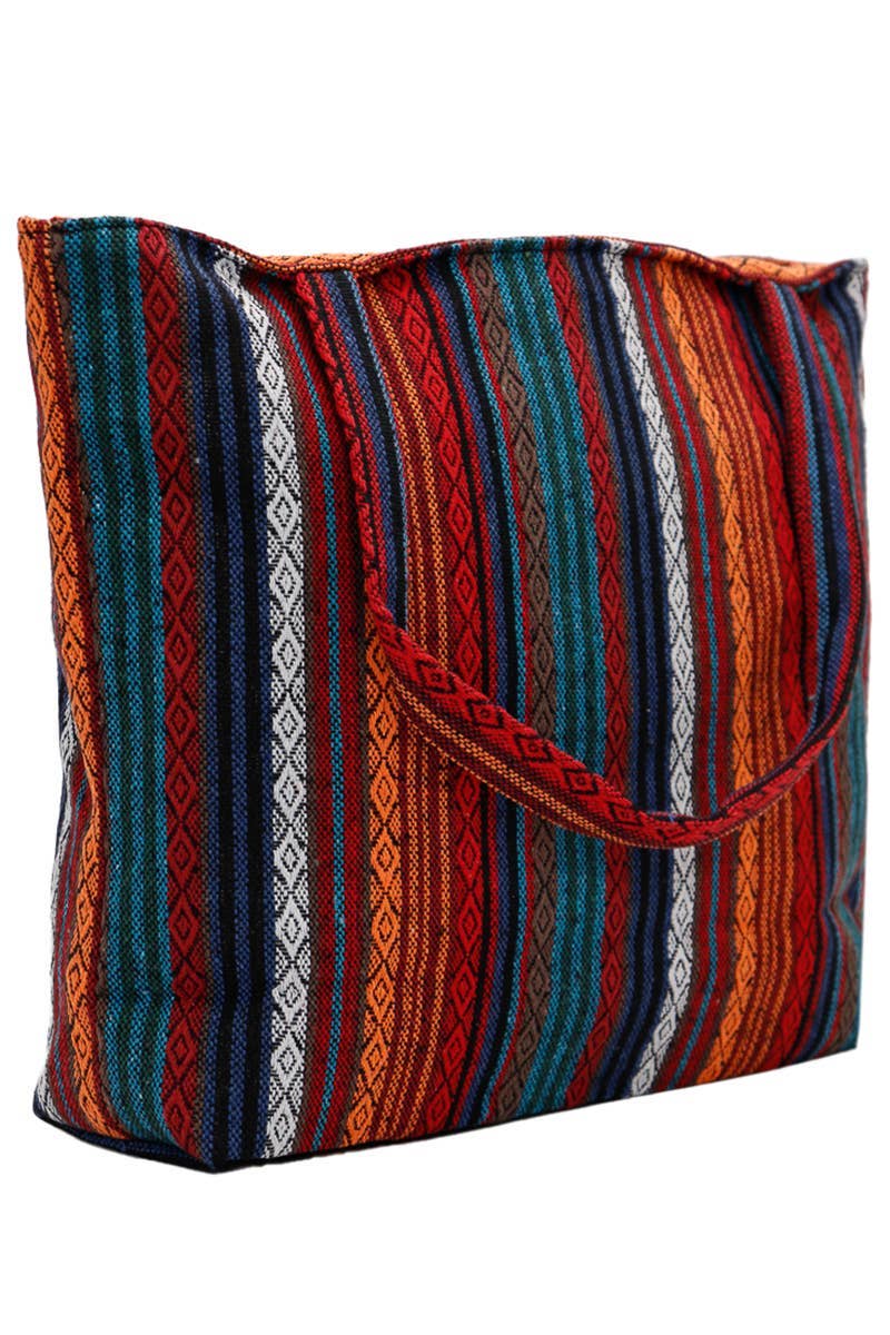 ASSORTED Navajo Baja Tribal Woven Canvas Tote Bag for wholesale on Faire3