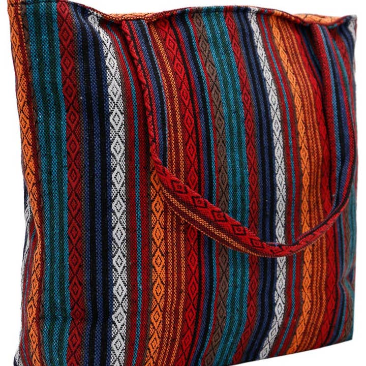 ASSORTED Navajo Baja Tribal Woven Canvas Tote Bag for wholesale on Faire3