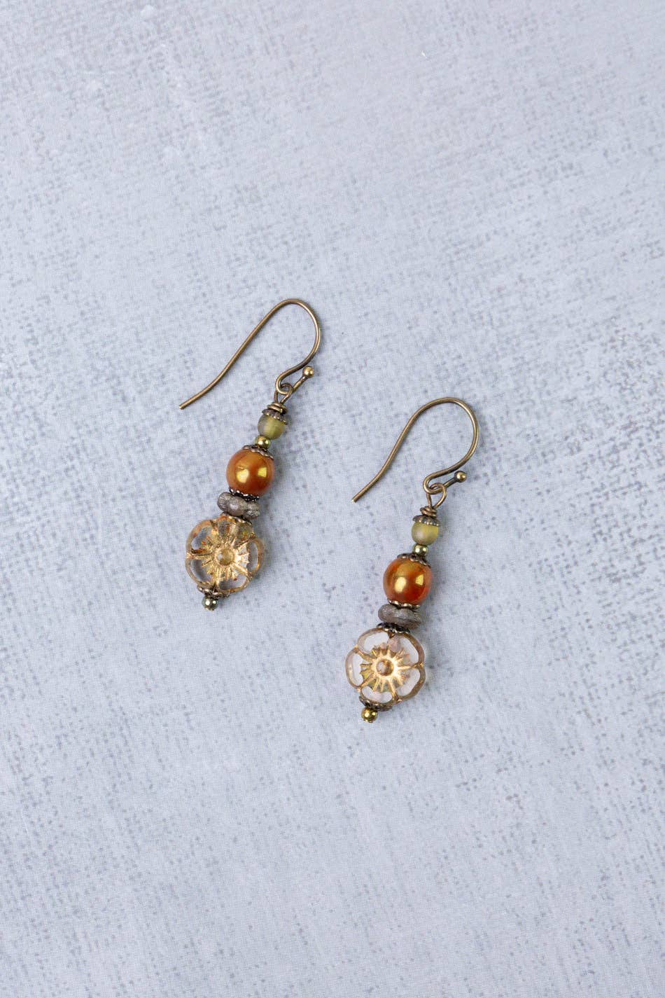 Anne Vaughan Designs Jewelry - Wholesale Dangle Earrings - Sacred Heart Czech Glass Simple Earrings