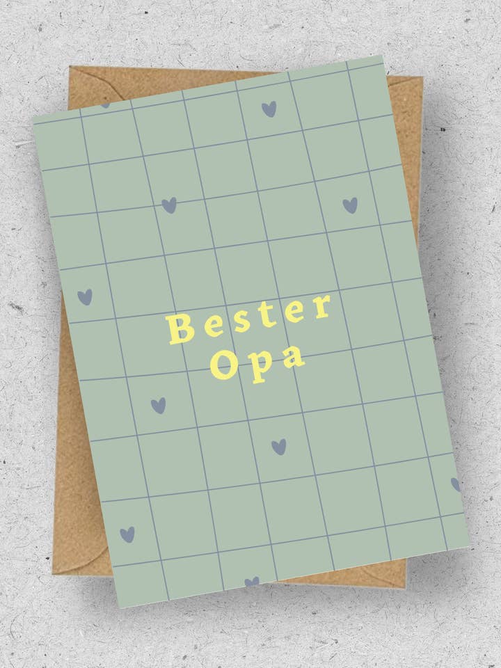Card “Bester Opa”/with envelope for wholesale by hellopinlin