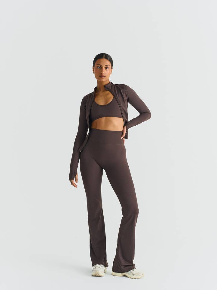 Sisterly Tribe - Vendita all'ingrosso Giacca sportiva - Donna - Softsculpt giacca con zip - Espresso4