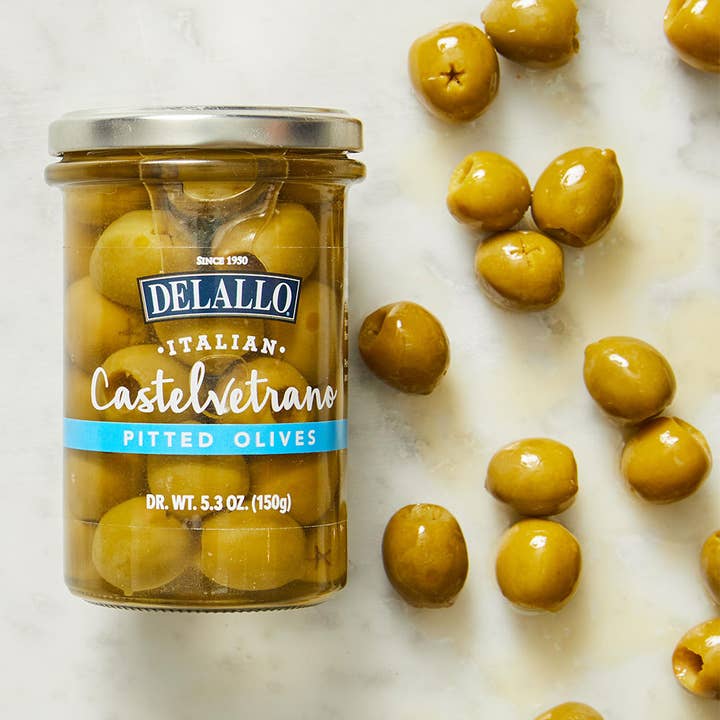 Delallo - Wholesale Olives - Pitted Castelvetrano Olives/Jar 5.3oz