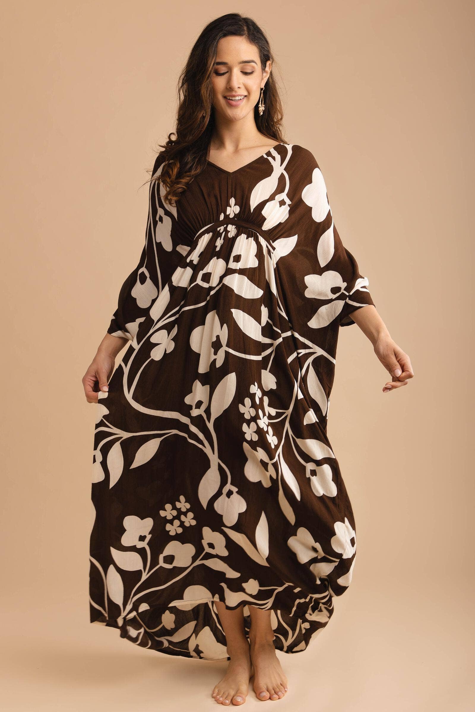 SAACHI - Wholesale Kaftan - Women's - Bold Floral Kaftan Maxi6