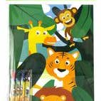 Tiny Mills – wholesale Målarbok - Barn och baby – Zoo Jungle Safari Djur Målarböcker med kritor Party11