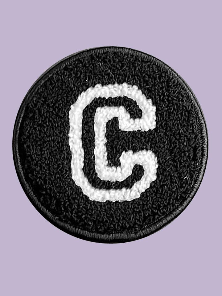 Velcro Initial Letter C Patch for wholesale by WOOLF WITH ME®