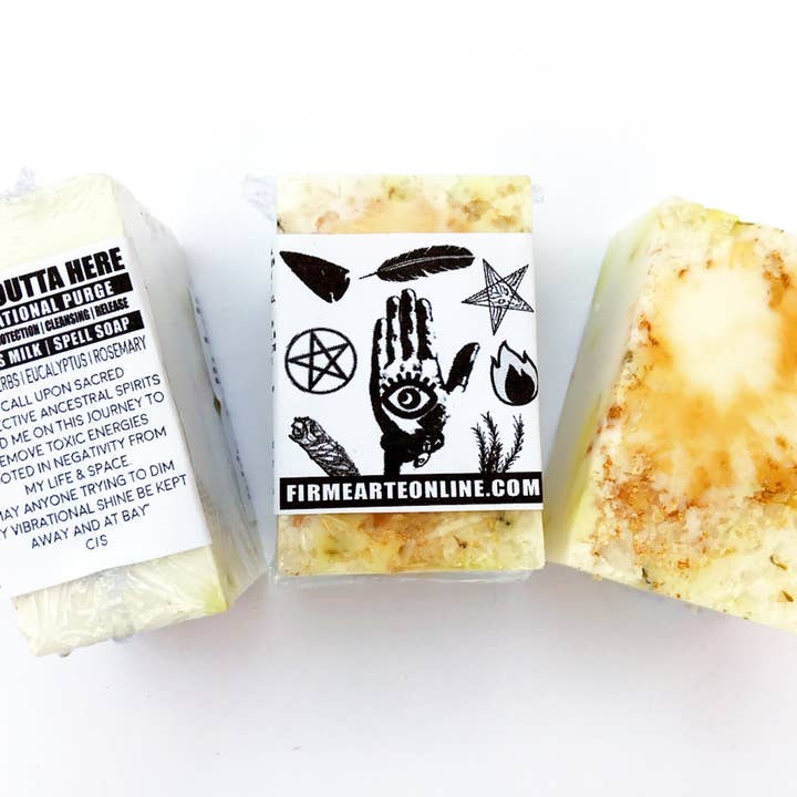 Spell Soap | Fuck Outta Here | Vibrational Purge | Goat's Milk for wholesale by Firme Arte Internet Bodega
