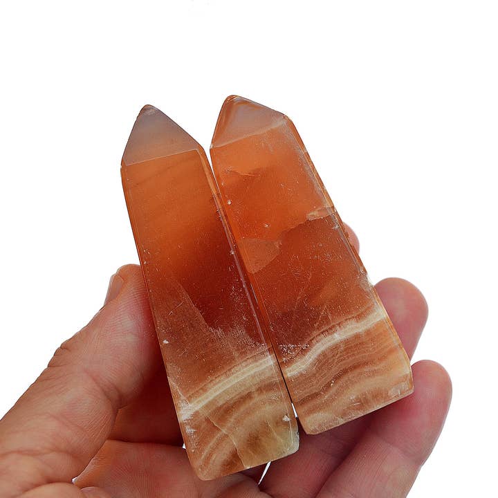 Kaia & Crystals - Wholesale Spiritual Stone/Crystal - Honey Calcite Obelisk (3-7 Pcs) 1 Kg Lot2