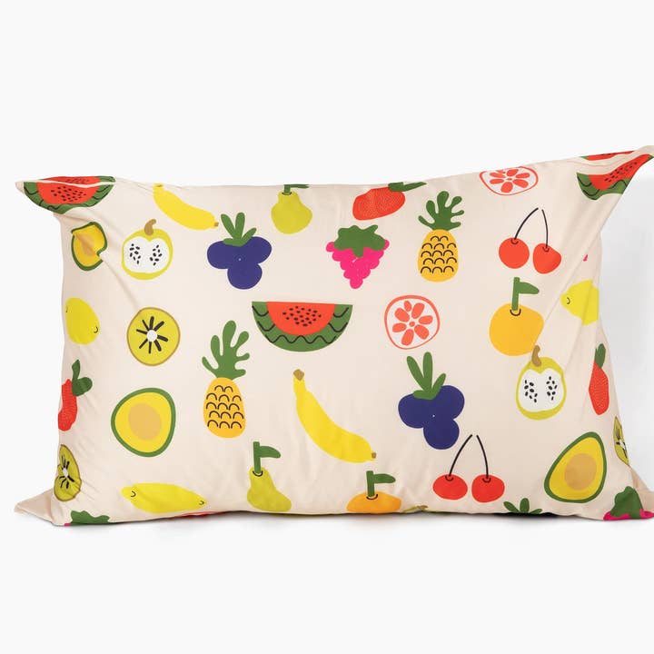 Satin Pillowcase Tutti Fruitti Print - 1PCS for wholesale by I AM & CO