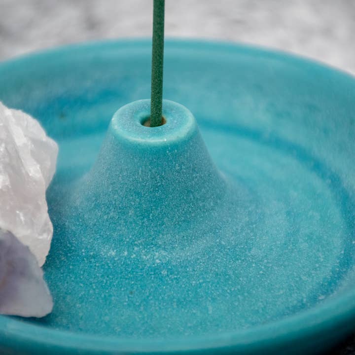 Pamela Ceramics - Wholesale Incense Holder - Incense Holder in Turquoise Crystal Glaze7