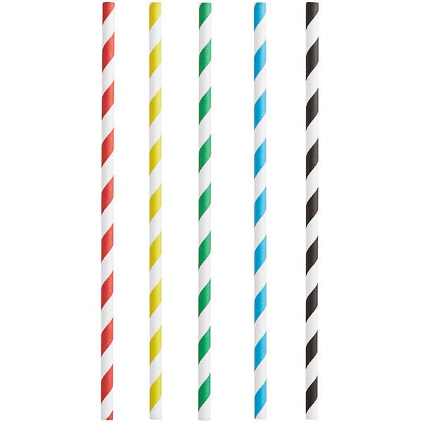 Oily Blends - Vente Paille - Couvercle en métal Silver Party avec pailles en papier arc-en-ciel1