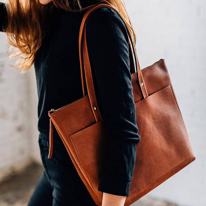 LIZ RIDEN - Wholesale Tote Bag - Women's - Classic Tote-Caramel4