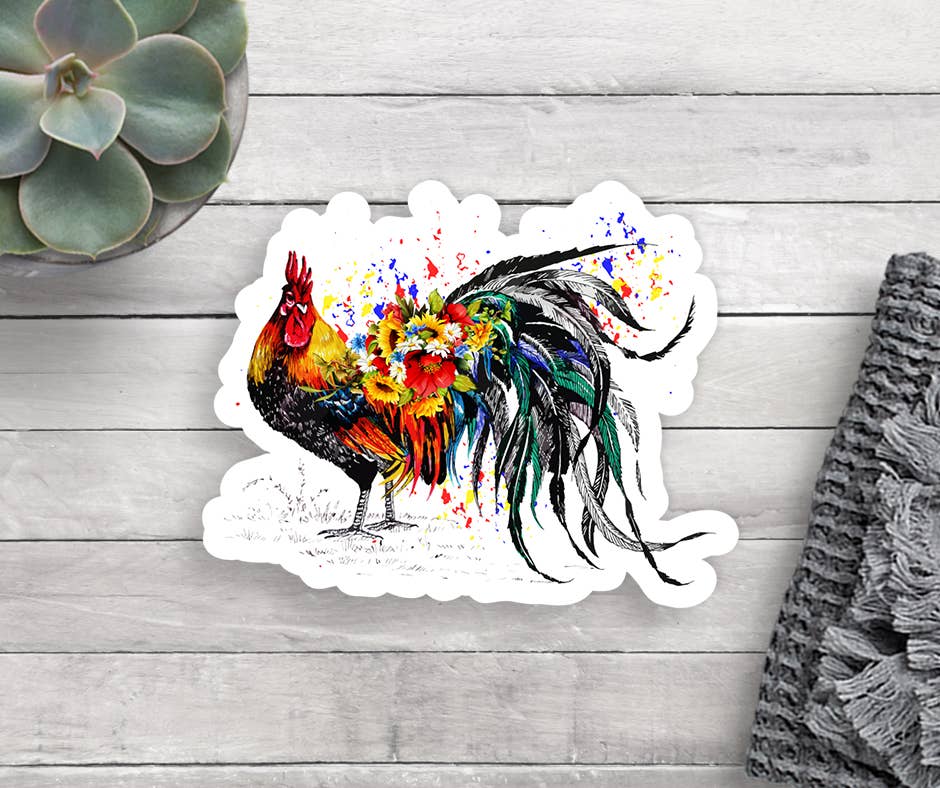 Expression Design Co - Wholesale Sticker - Rooster Vinyl Sticker