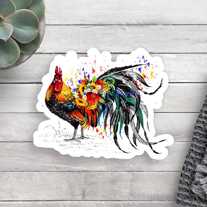 Expression Design Co - Wholesale Sticker - Rooster Vinyl Sticker0