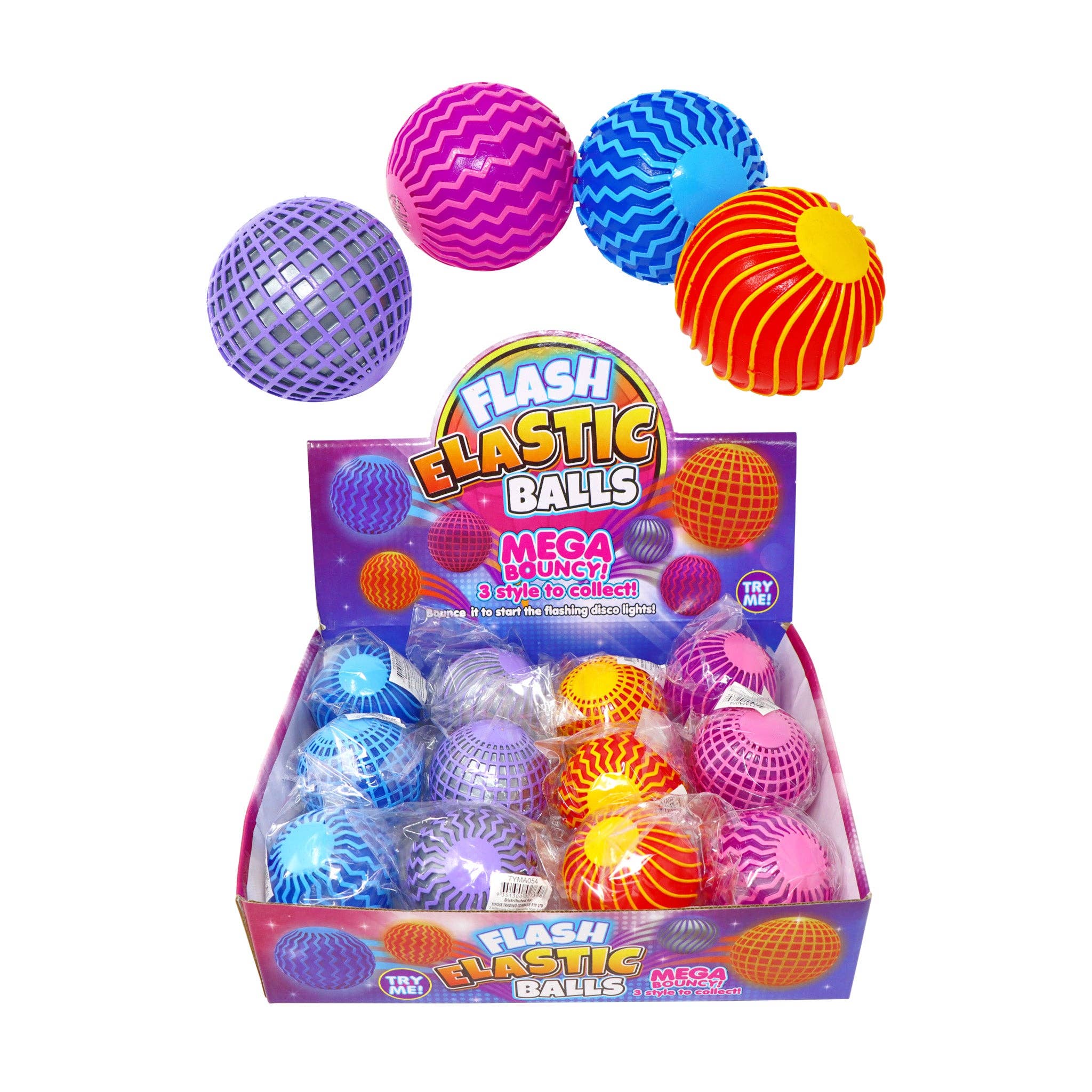 Pink Poppy - Wholesale Classic toy – Kids - Flash Elastic Ball - (Pack Size: 12)0