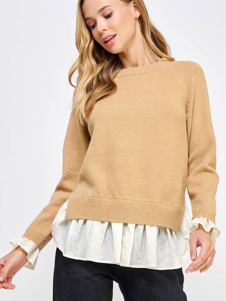 Chandail à volants en organza pour la vente par Strut & Bolt