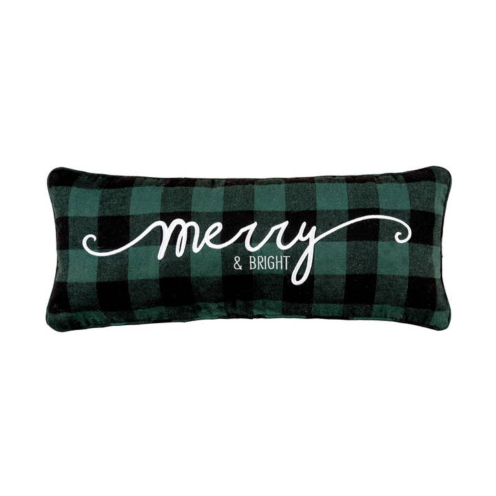 C&F Home - Vente Coussin lombaire - Coussin décoratif Christmas Merry Green Check0