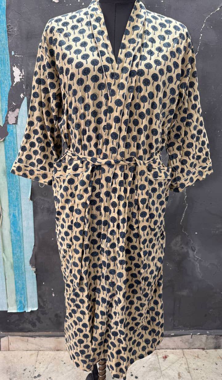 GYPSY STUDIO - Wholesale Kimono - Dames - Ambachtelijke Blok Kimono Indiase Pure Katoenen Vintage Gewaden