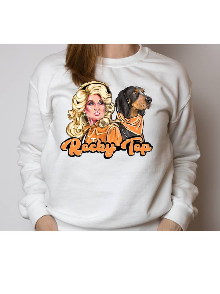 Moletom Dolly rocky top com gola redonda por atacado de 4 little hearts