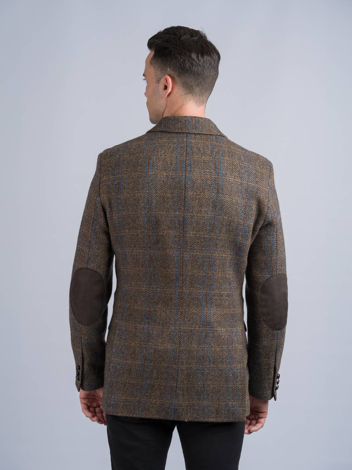 Horse Brown Hunting Tweed Jacket with Moleskin Trim for wholesale on Faire4