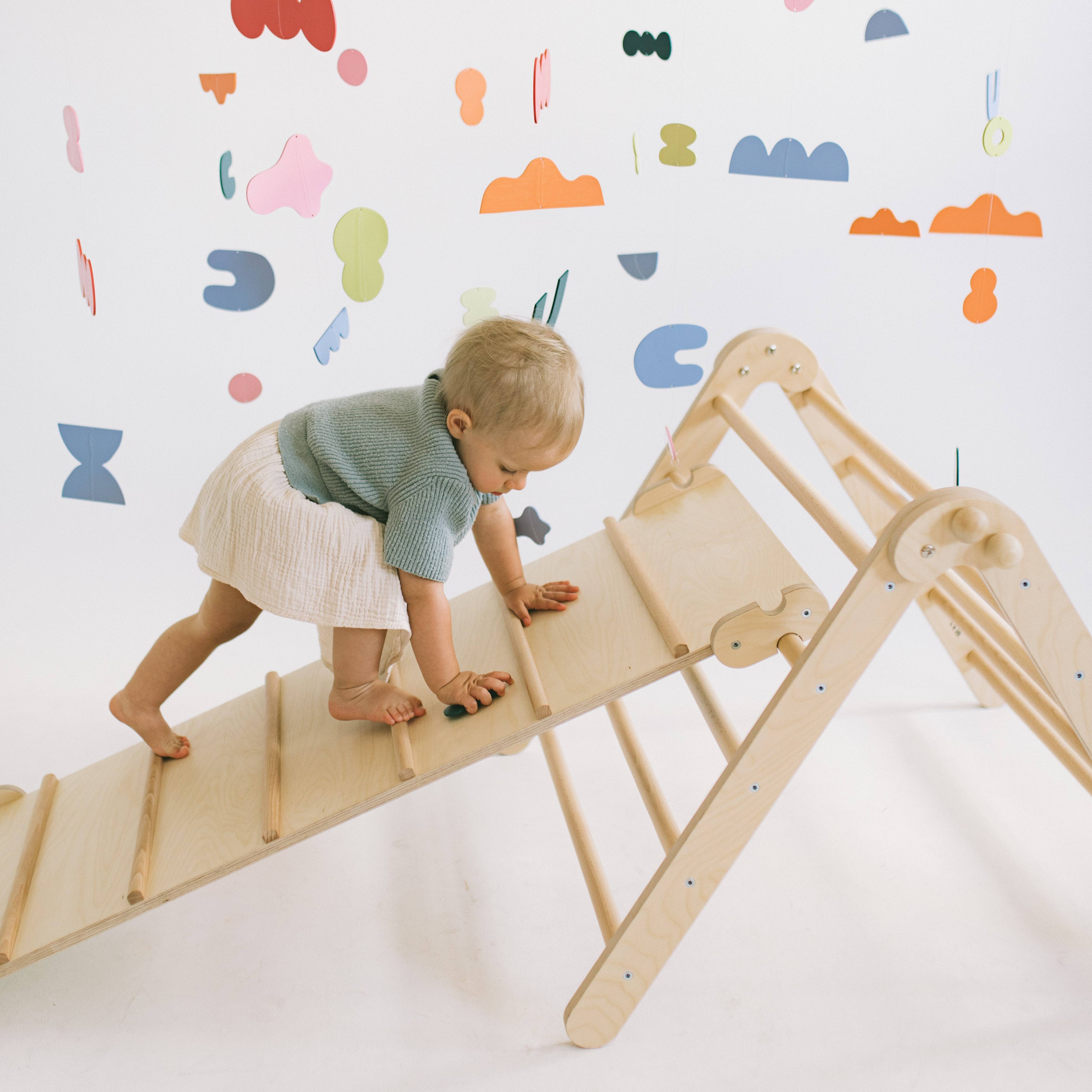 milin - Wholesale Wood Toy - Kids - Ramp and Slide perfect for climbing triangle2