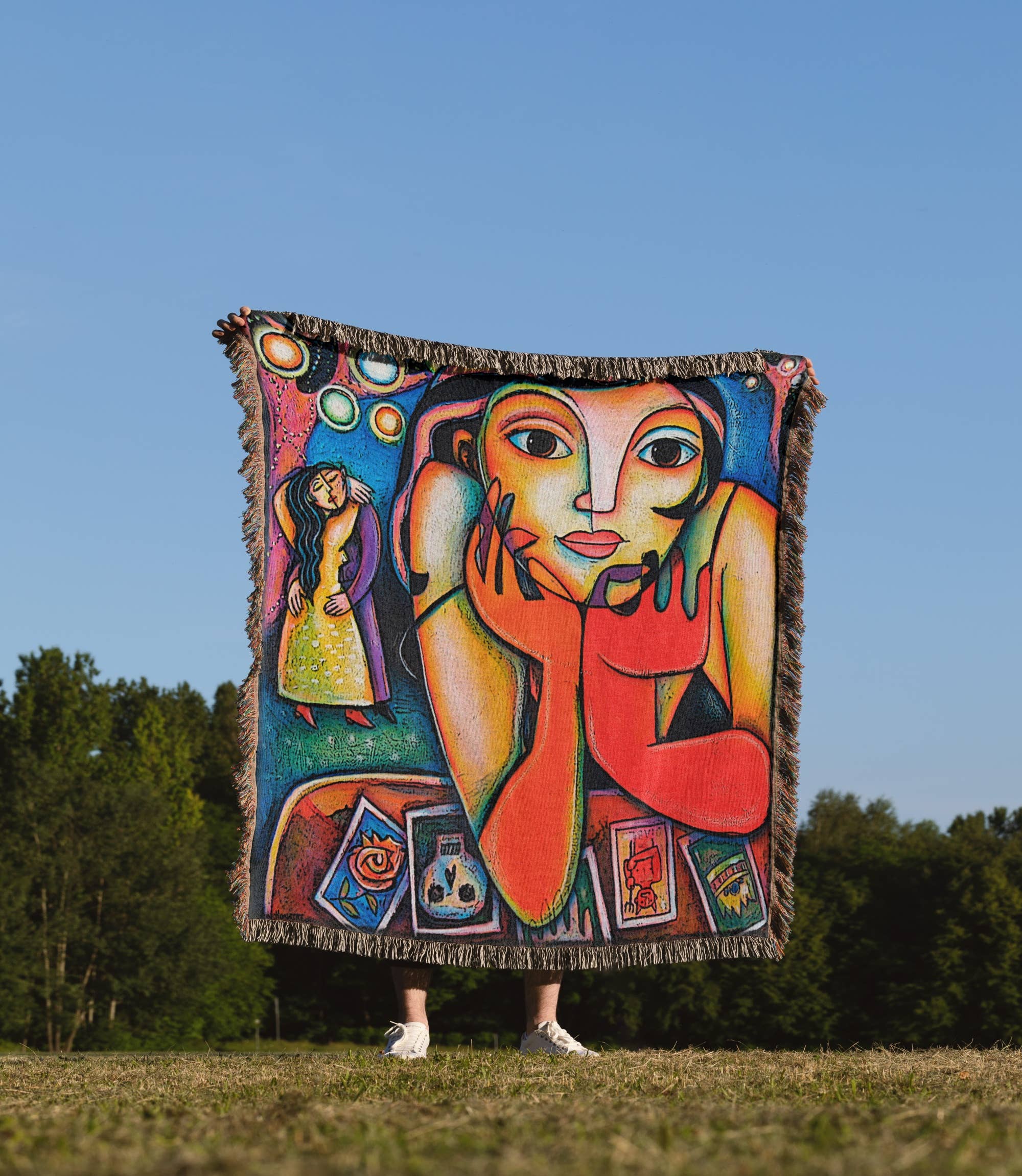 3dRose - Wholesale Throw Blanket - 3dRose, Loteria woman colorful romance dance lottery party, Blanket1