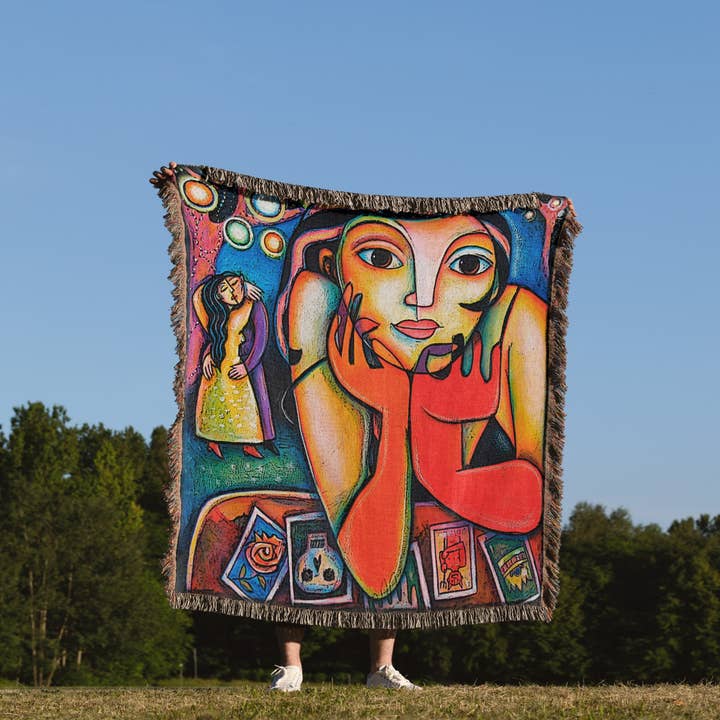 3dRose - Wholesale Throw Blanket - 3dRose, Loteria woman colorful romance dance lottery party, Blanket1