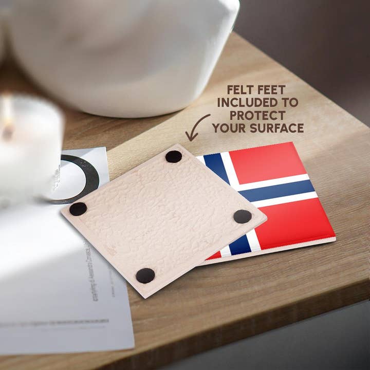 3dRose - Venta al por mayor Posavasos - 3dRose, Bandera de Noruega - Cruz nórdica escandinava roja azul blanca noruega - País del mundo de Escandinavia, Posavasos3