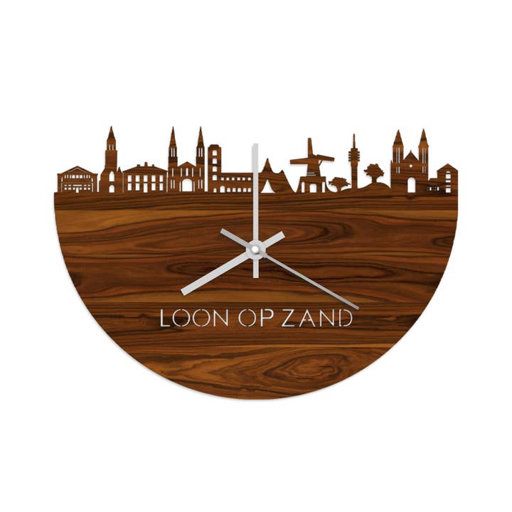 WoodWideCities - Venta al por mayor Relojes de pared - Reloj Skyline Loon en palisandro de arena